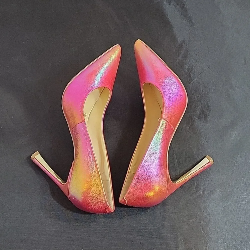 BRAND NEW JESSICA SIMPSON CASSANI POINTED TOE RAINBOW MULTI WOMEN"S PUMP SHOE G1 - Picture 12 of 16